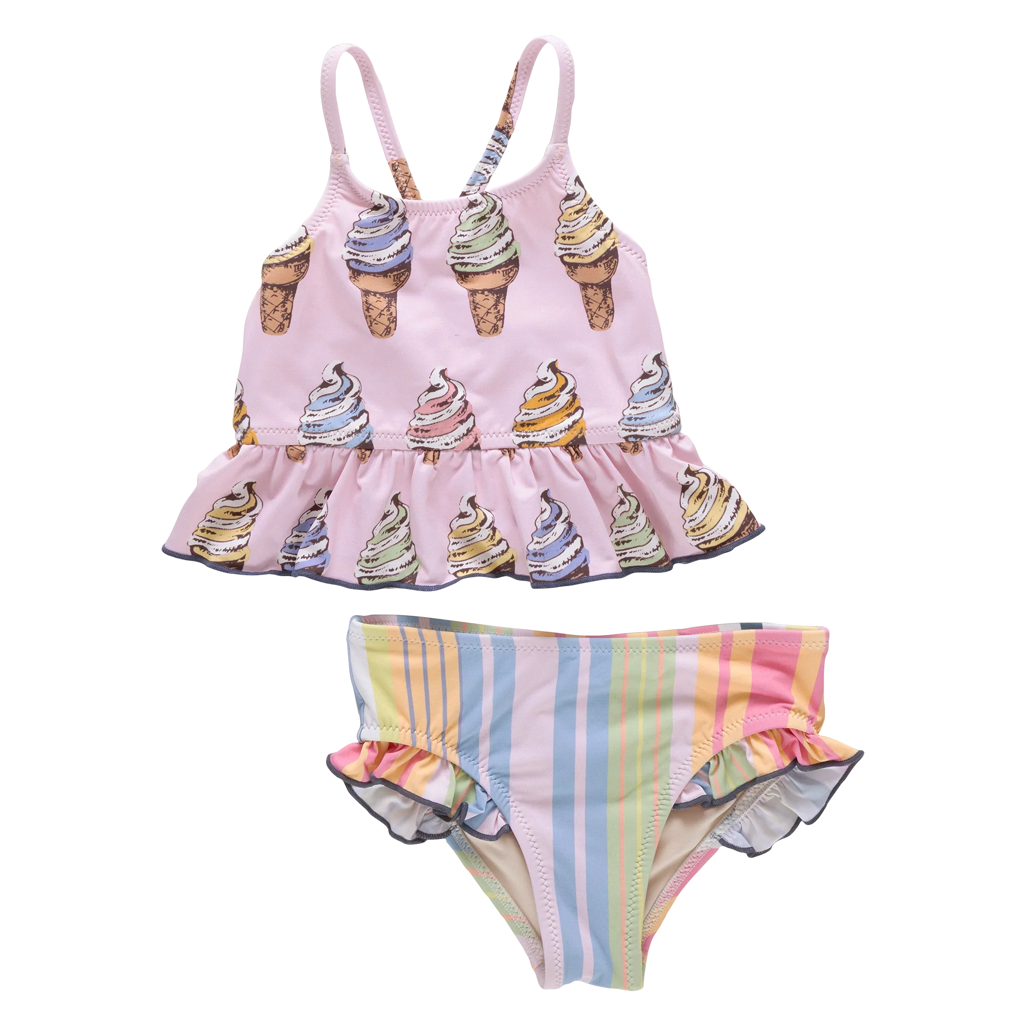 Girls Joy Tankini - Multi Soft Serve