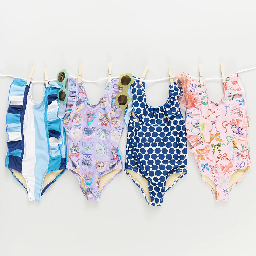 Girls Katniss Suit - Ocean Stripe - Image 6