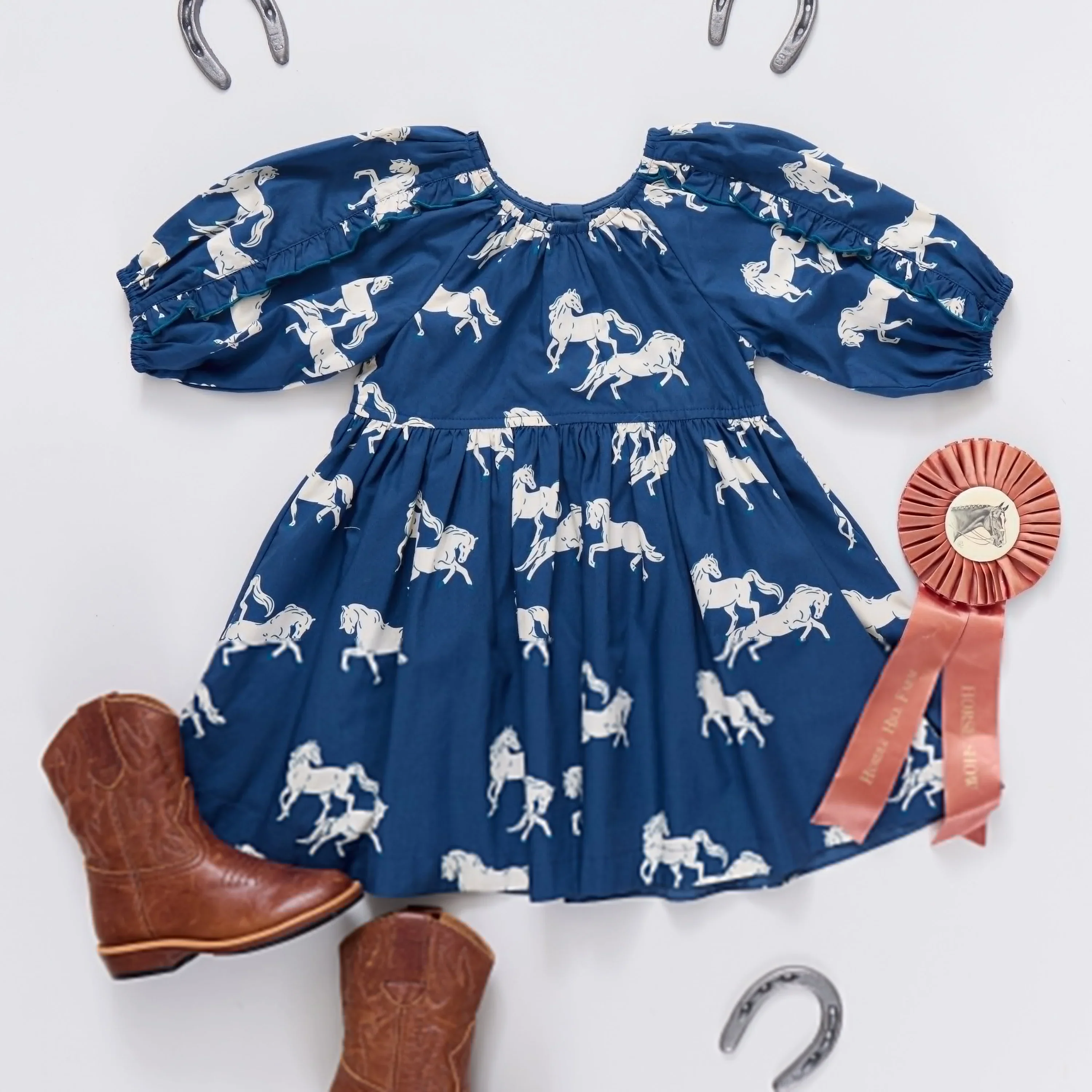 Girls Katya Dress - Wild Horses - Image 6