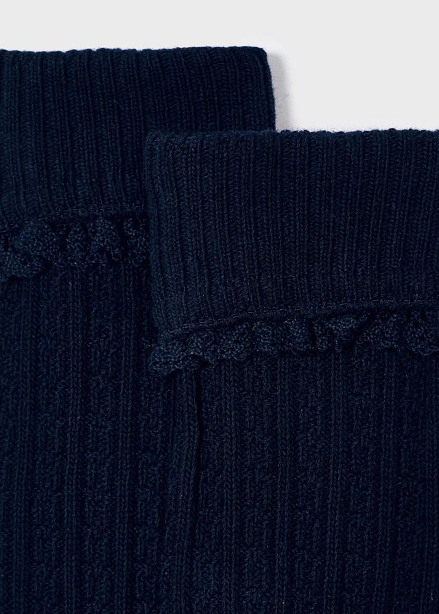 Girls Knee High Socks - Navy - Image 2