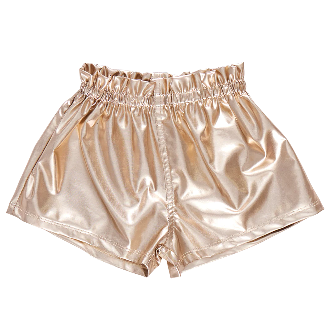 Girls Lame Theodore Short - Gold