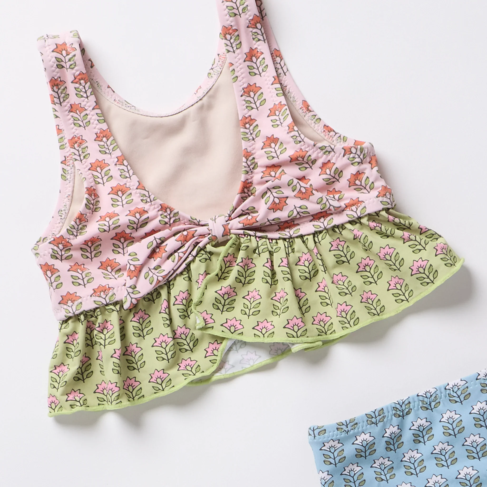 Girls Palmer Tankini - Multi Prairie Block - Image 3
