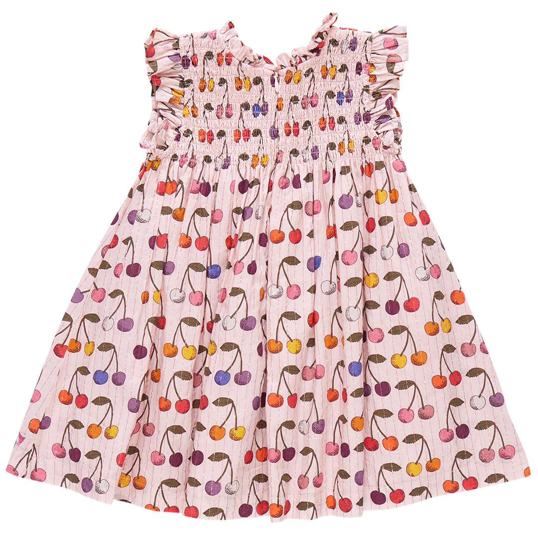 Girls Stevie Dress - Cloud Pink Cherry - Image 8