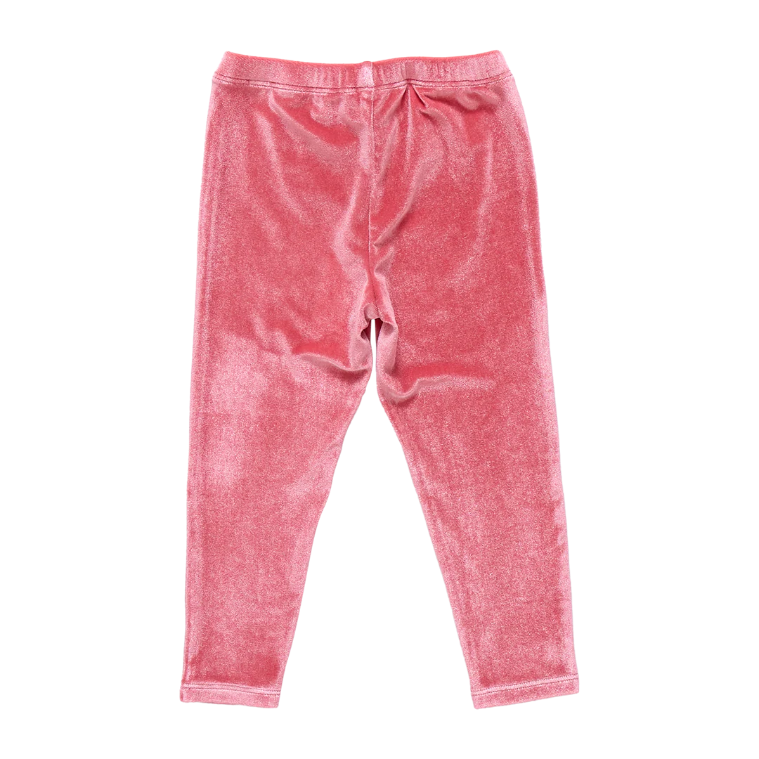 Girls Velour Legging - Desert Rose - Image 2