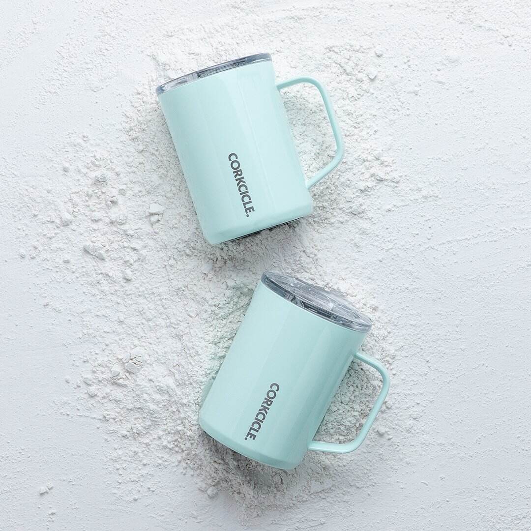 Gloss Powder Blue 16 oz Coffee Mug - Image 4