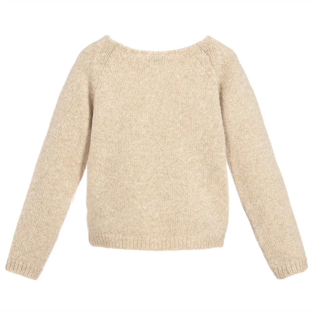 Gold Fleck Knitted Sweater - Image 2
