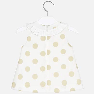 Gold Polka Dot Sleeveless Blouse - Image 3