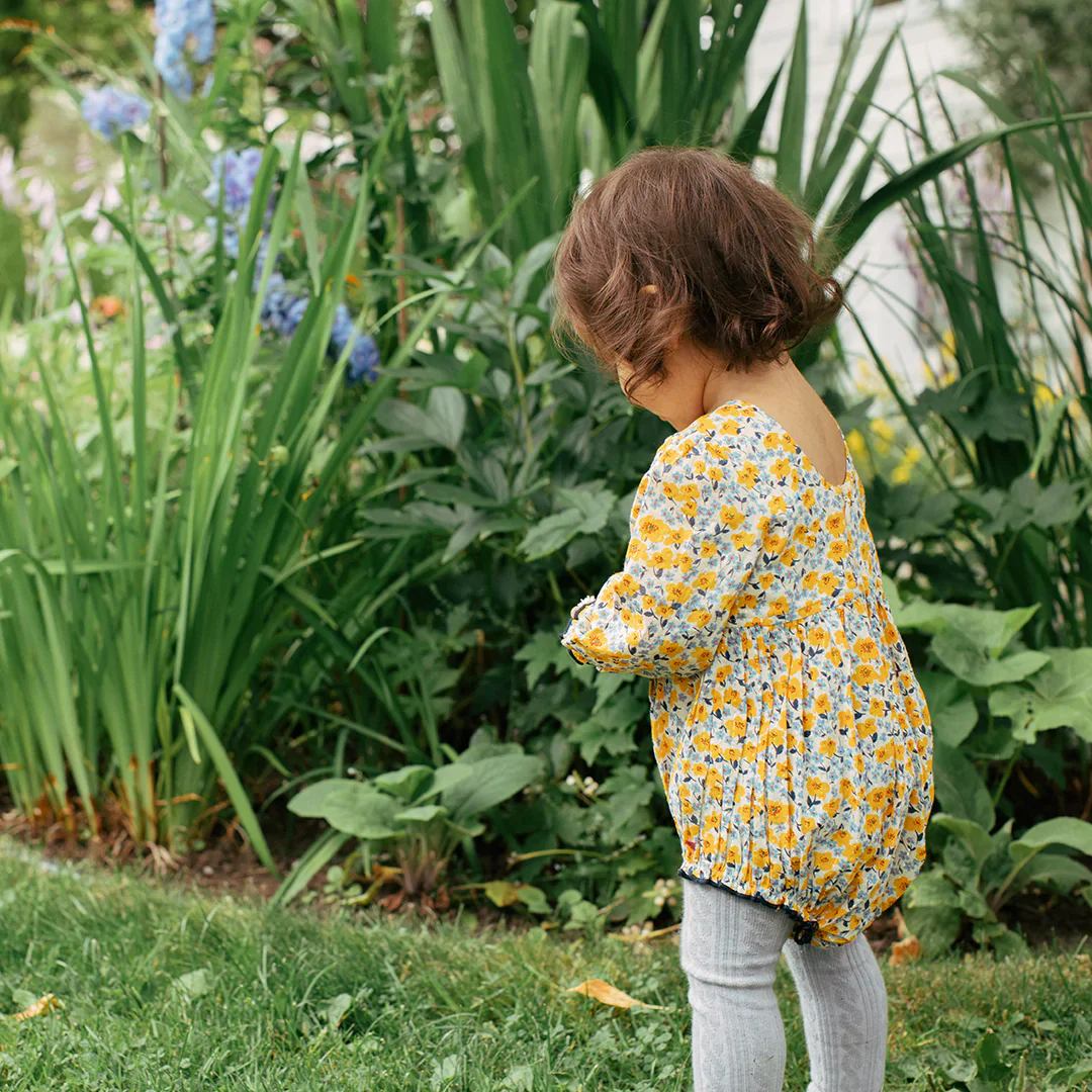 Golden Daisy Ditsy Floral Amma Bubble - Image 3