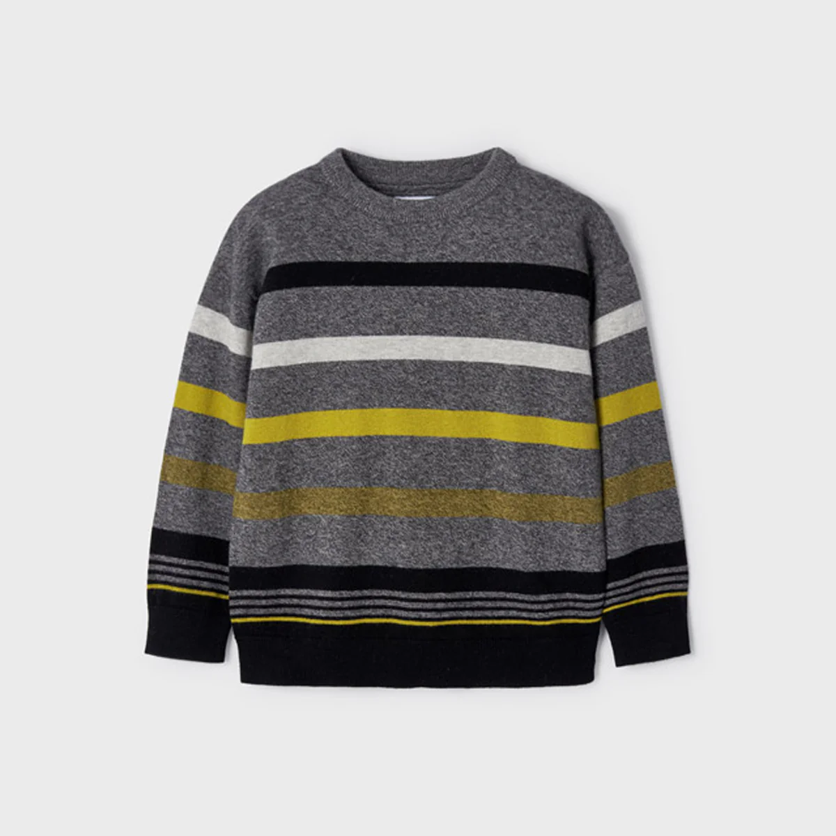 Grey Multi Stripe Sweater - Image 2