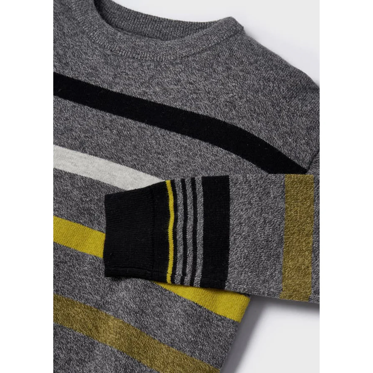 Grey Multi Stripe Sweater - Image 4