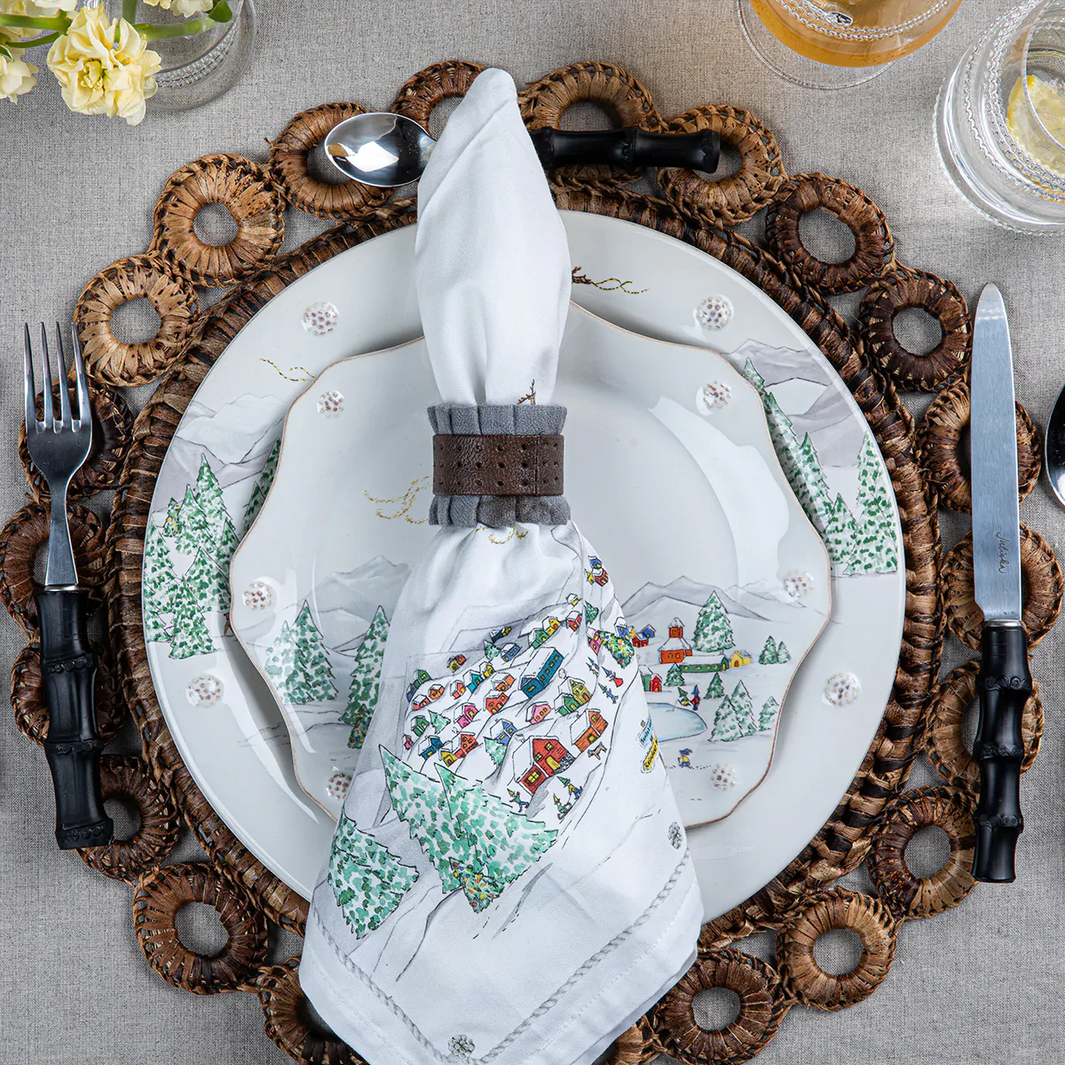 Grey Ruffle Napkin Ring - Image 3