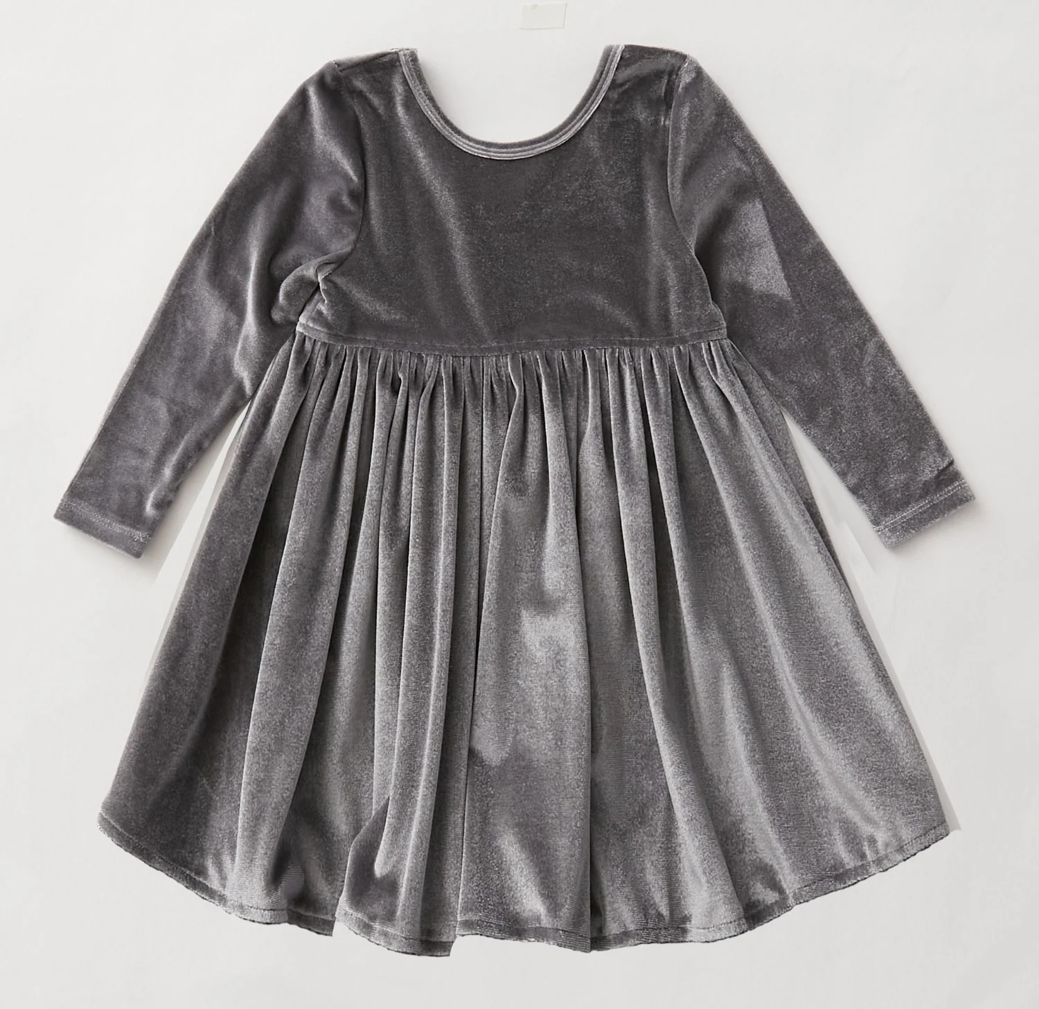 Grey Velour Steph Dress