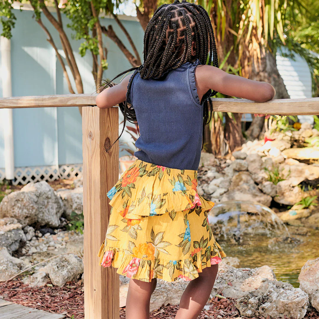Hawaiian Floral Girls Suzanne Skirt - Image 7
