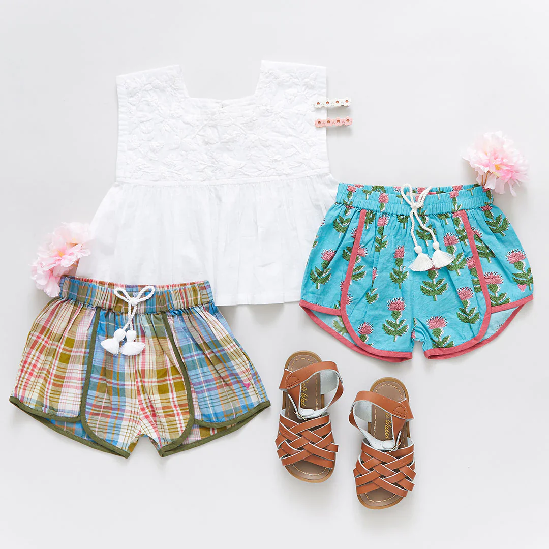 Hawaiian Madras Girls Millie Short - Image 3
