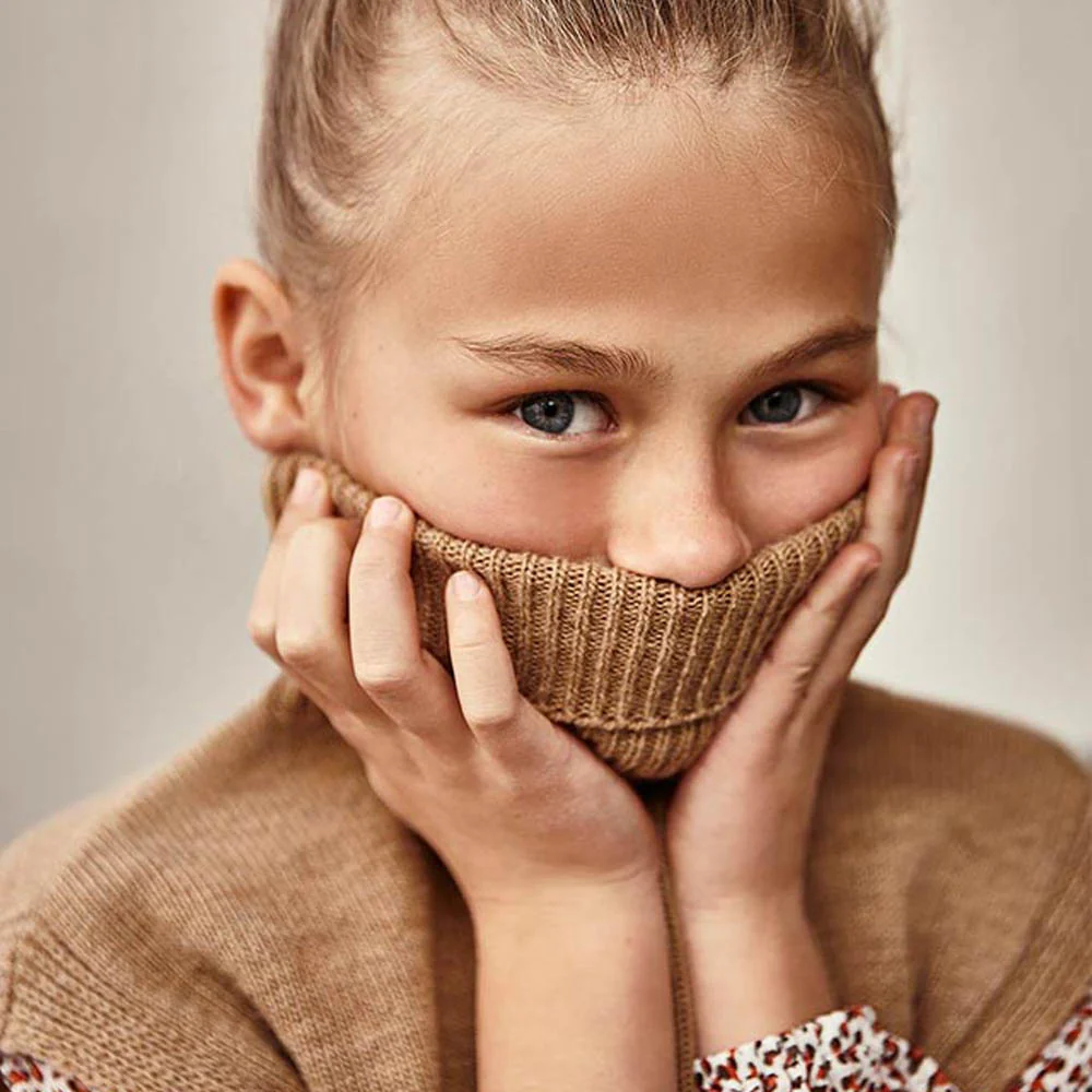 Hazelnut Knitted Poncho - Image 2