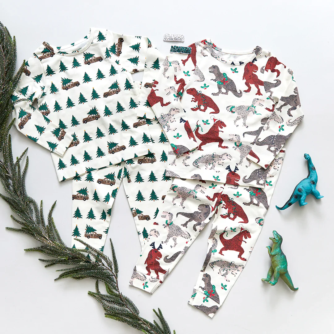 Holiday T-Rex Organic PJ Set - Image 3
