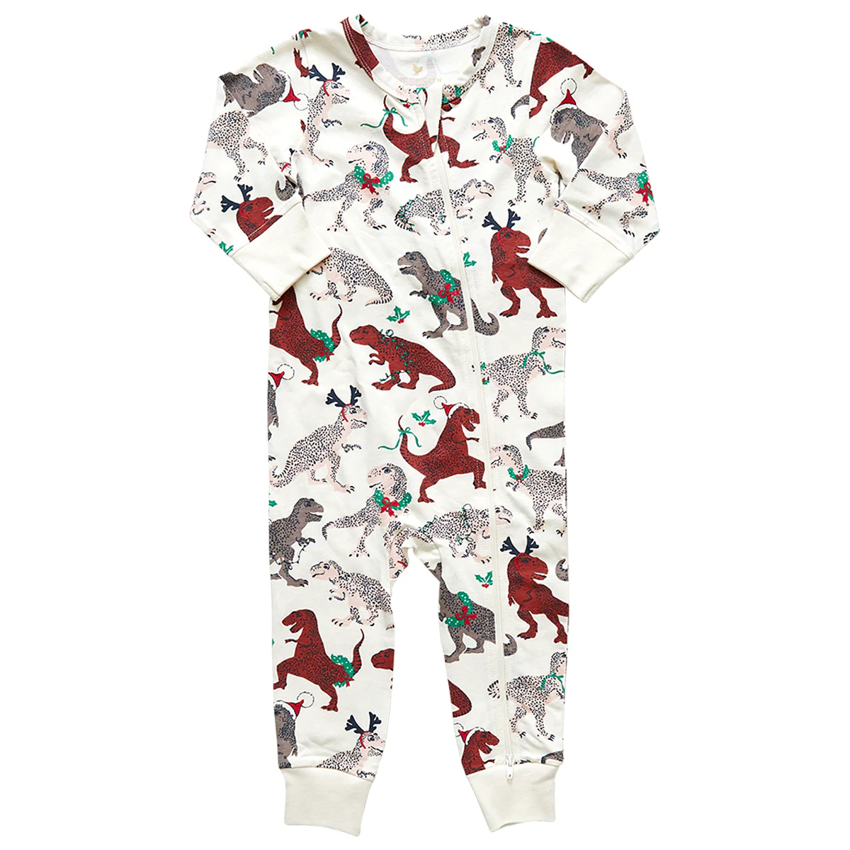 Holiday T-Rex Organic Romper