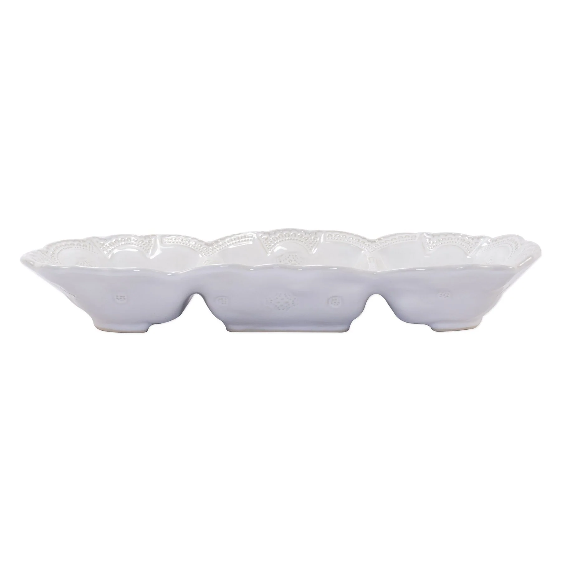 Incanto Stone White Lace Medium Three-Part Server - Image 2