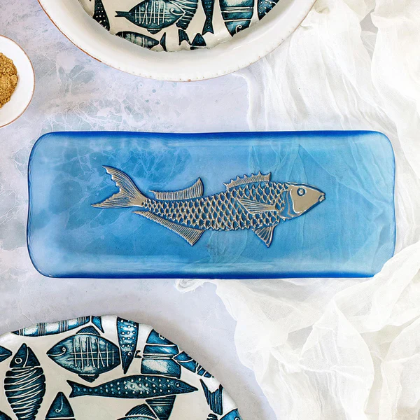 Isola Glass Small Fish Rectangular Tray - Image 2