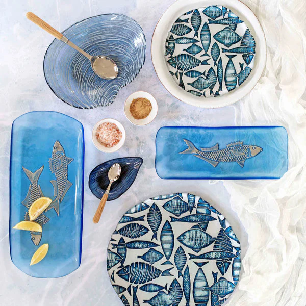 Isola Glass Small Fish Rectangular Tray - Image 3