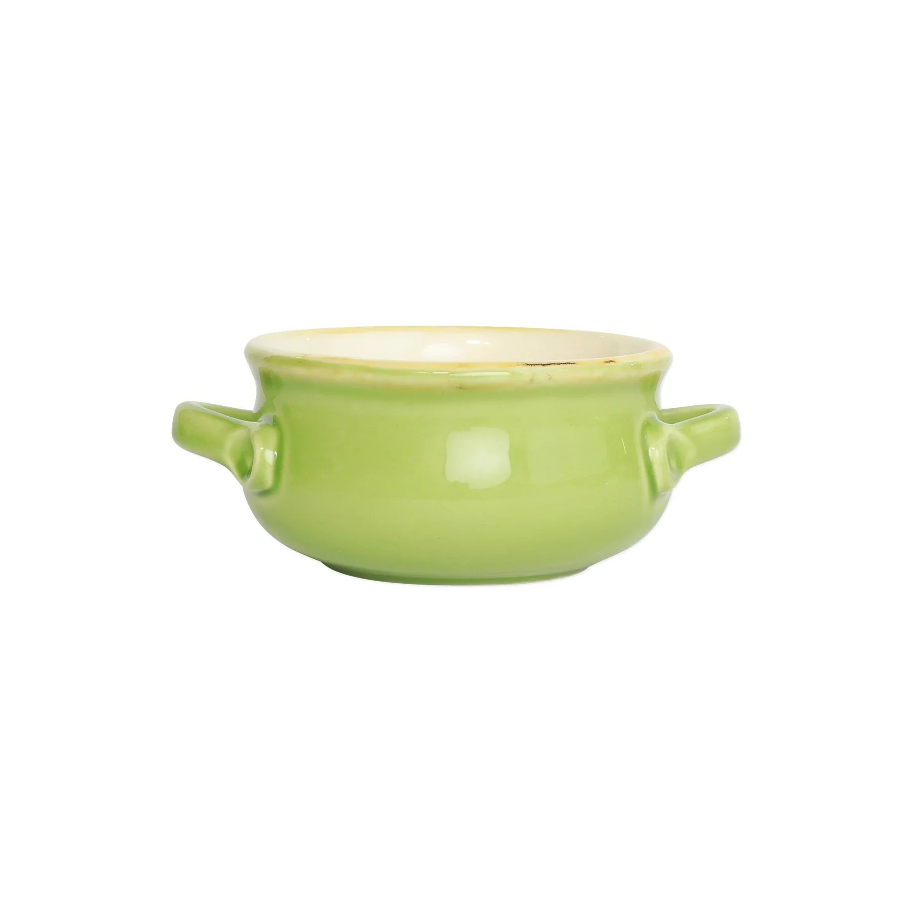 Italian Bakers Green Small Handled Round Baker