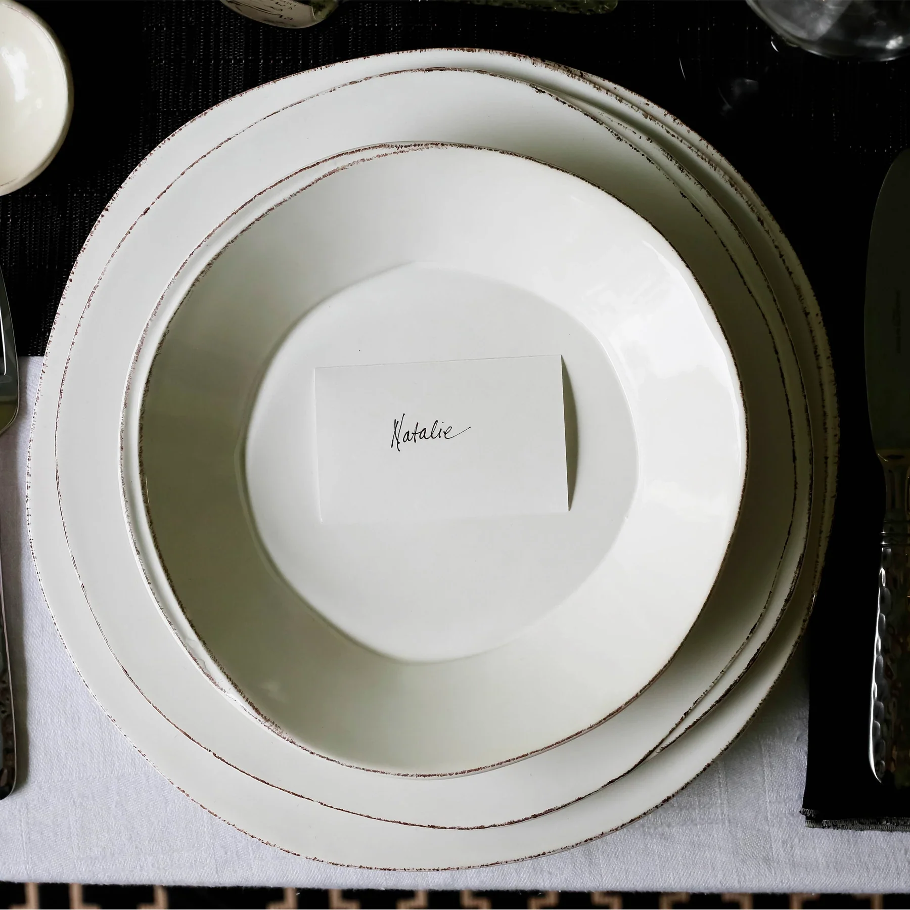 Linen Lastra European Dinner Plate - Image 3