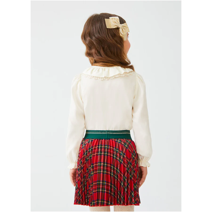 Ivory Satin Poplin Blouse - Image 3