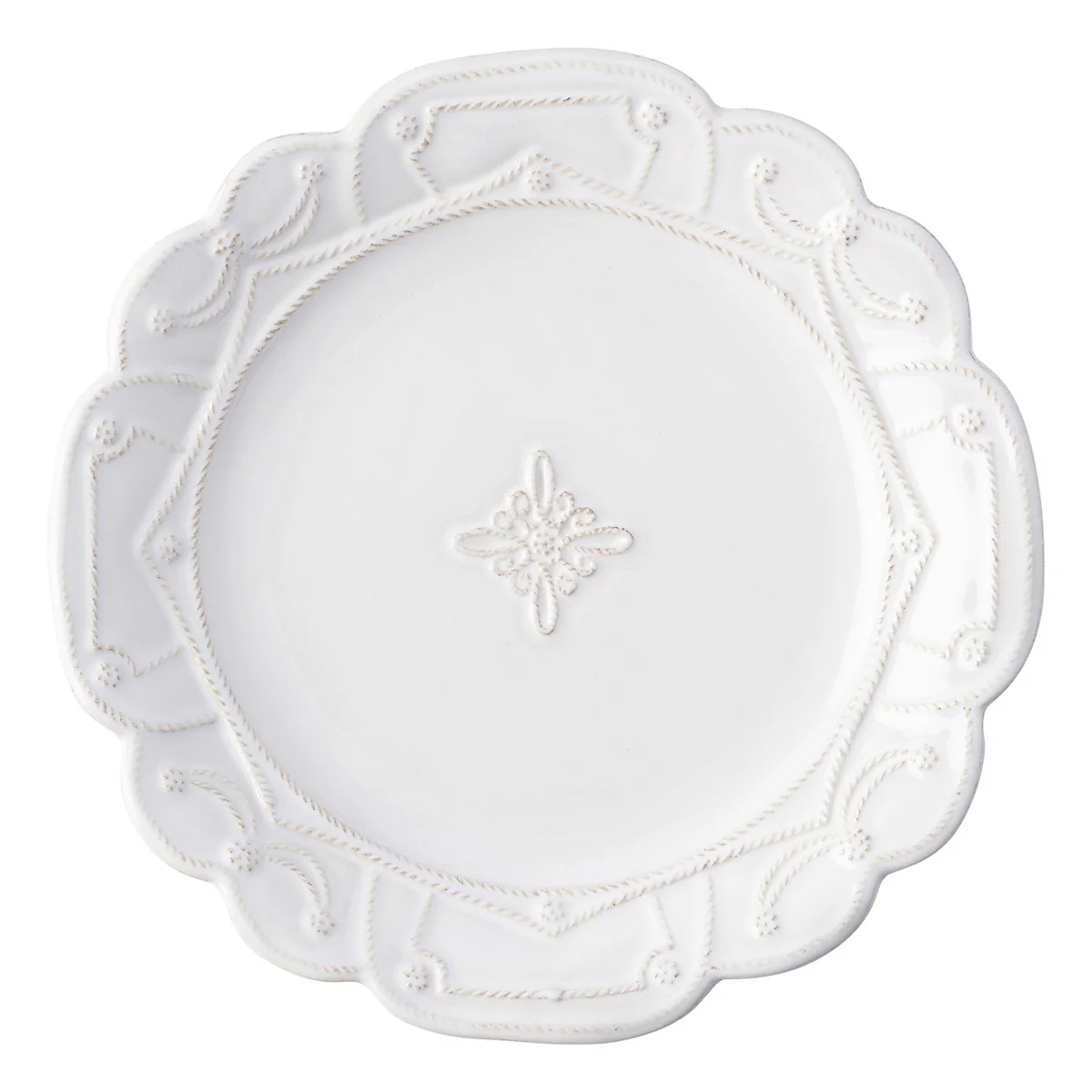 Jardins du Monde Dinner Plate - Whitewash