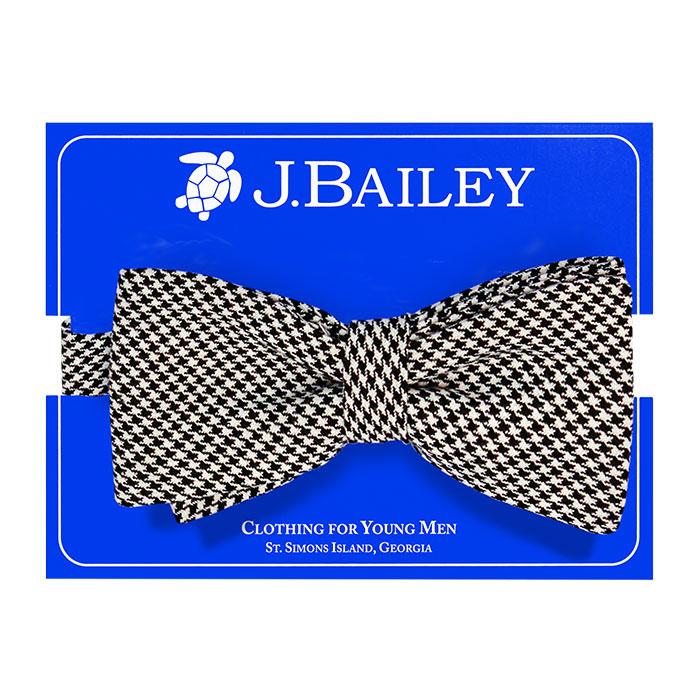 Black & White Houndstooth Bow Tie - Image 2