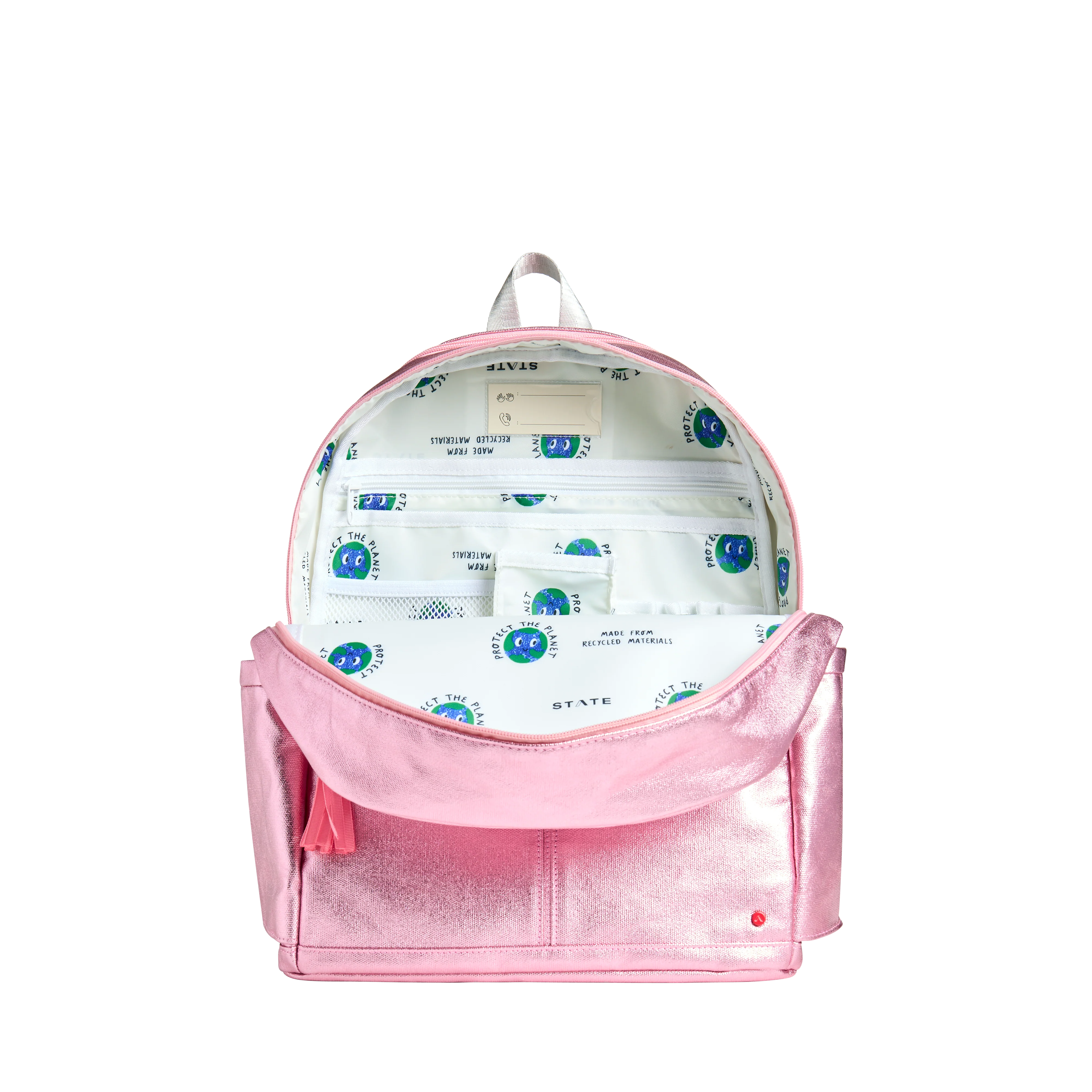 Kane Double Pocket Backpack | Pink/Hot Pink - Image 4