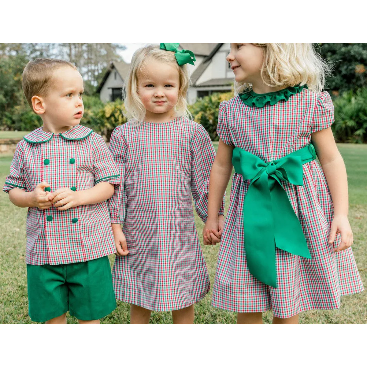 Kelly Corduroy & Douglas Plaid Dressy Short Set - Image 3