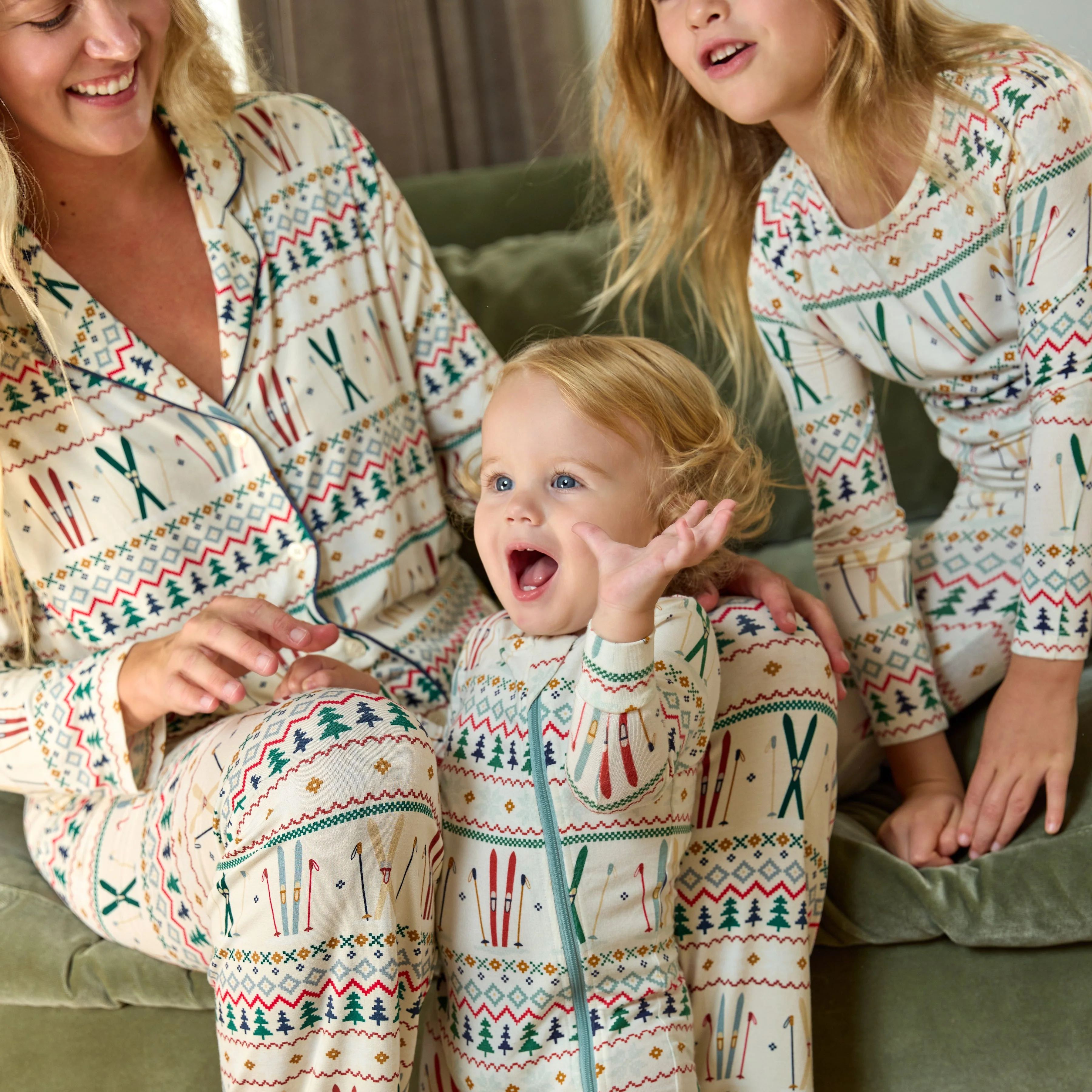 Kids Bamboo PJ Set - Ski Fair Isle - Image 4