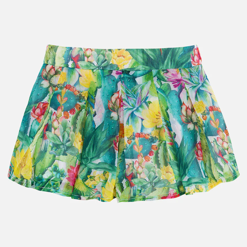 Kiwi Cactus Floral Skort - Image 3
