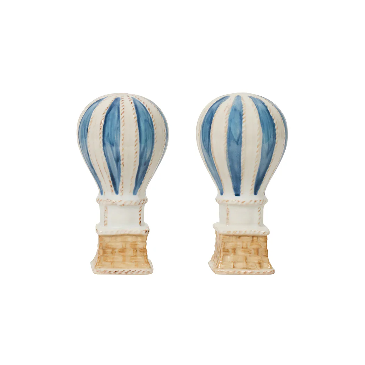 L'Amour Toujours Hot Air Balloon Salt and Pepper Shakers Set/2 - Chambray