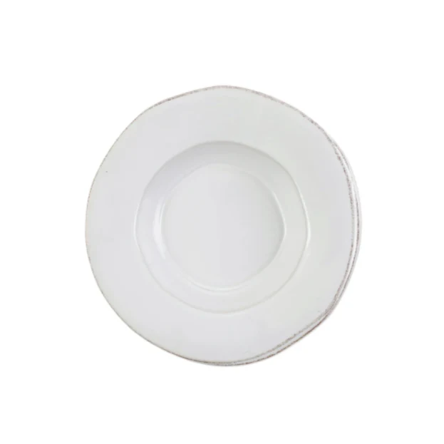 Lastra White Rimmed Pasta Bowl - Image 2