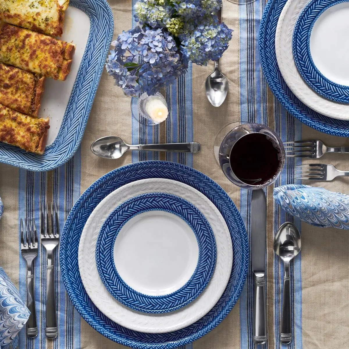 Le Panier 4pc Place Setting - Delft Blue - Image 3