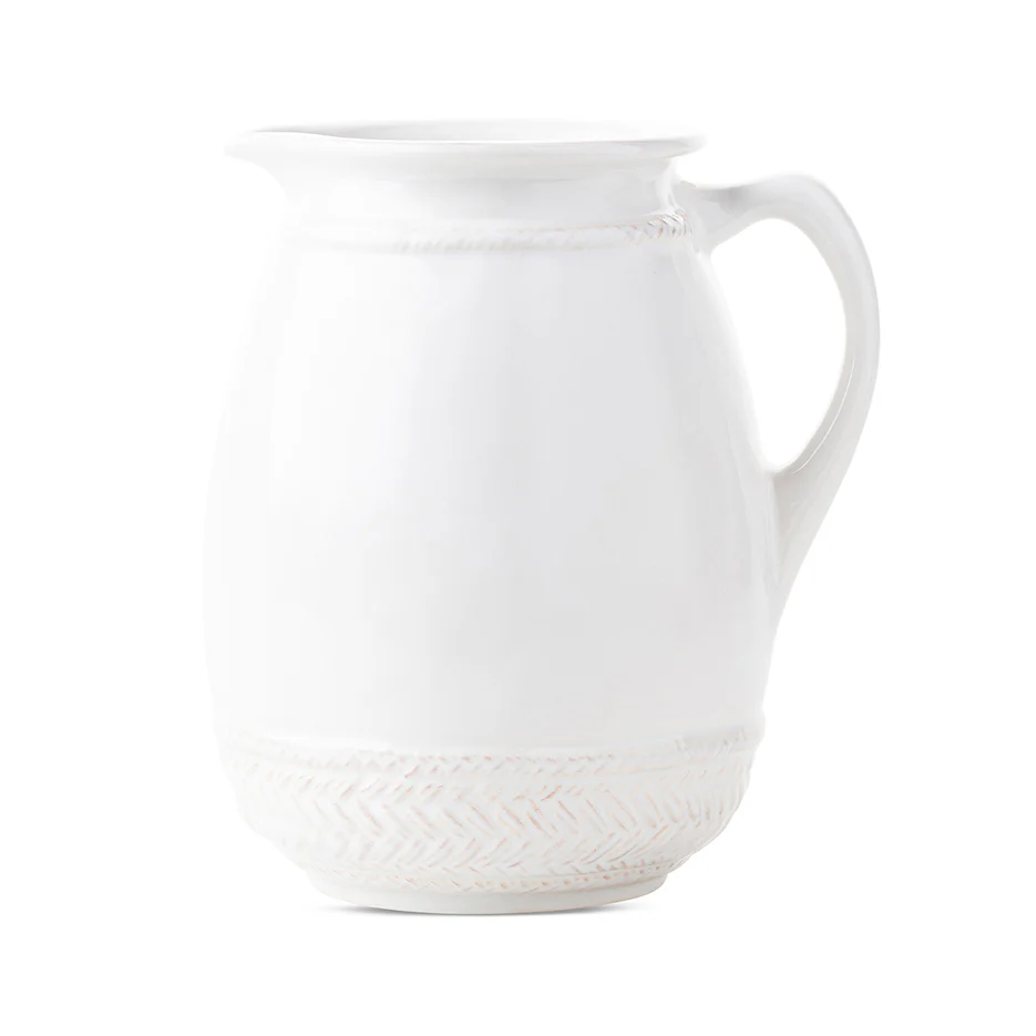 Le Panier Ceramic Pitcher - Whitewash - Image 2