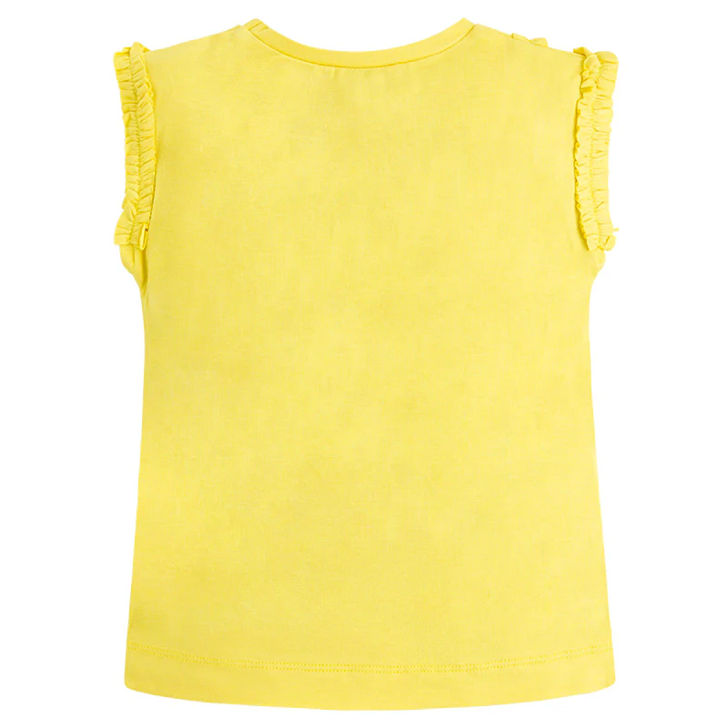 Lemon Ruffle Sleeveless Top - Image 3