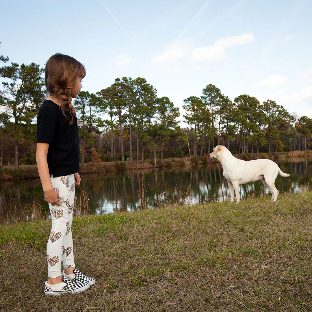 Leopard Heart Girls Organic Legging - Image 7
