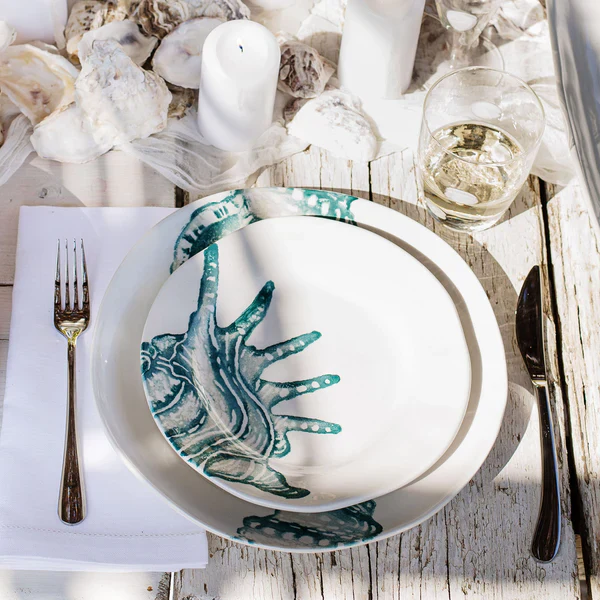Lido Aqua Dinner Plate - Image 4