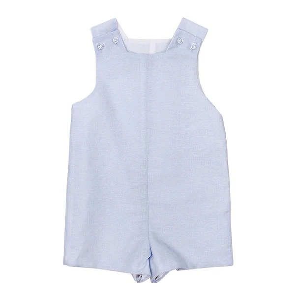 Light Blue Linen John John with Tabs