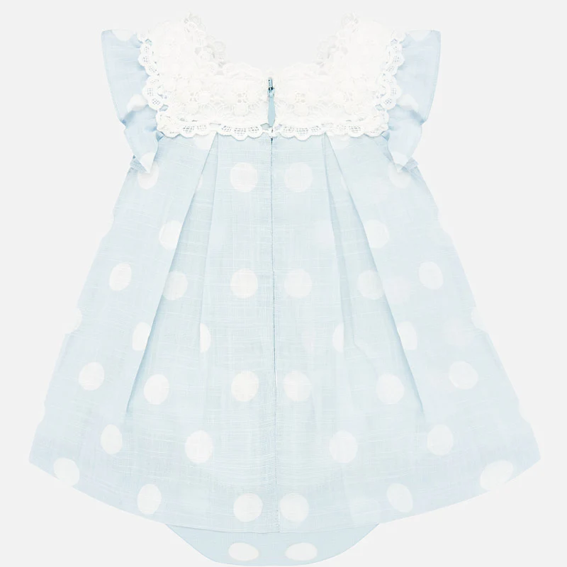 Light Blue Polka-Dot Dress with Bloomers - Image 2