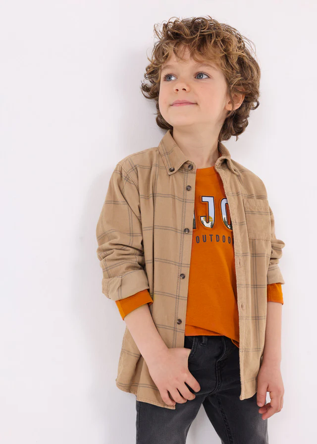 Light Brown Corduroy Overshirt - Image 4
