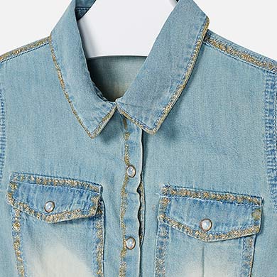Light Denim Blouse - Image 2