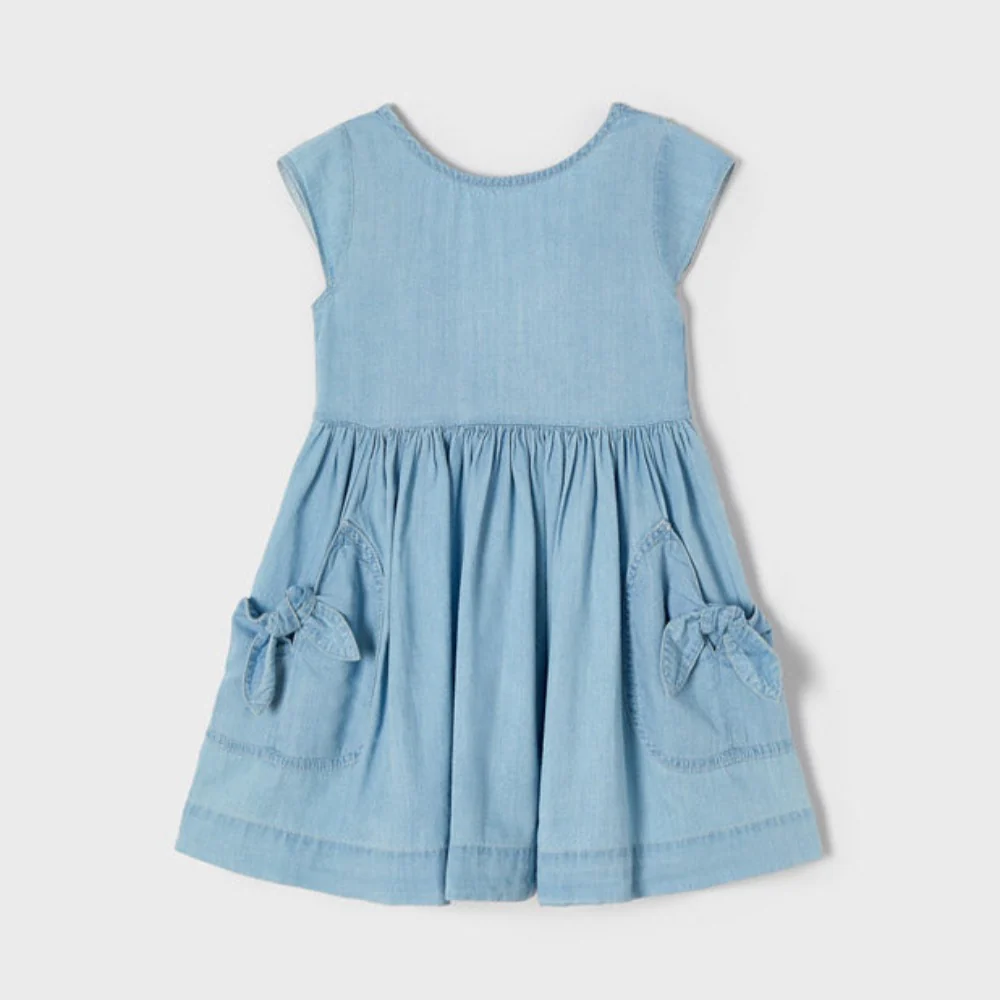 Light Denim Dress With Pockets - Image 2