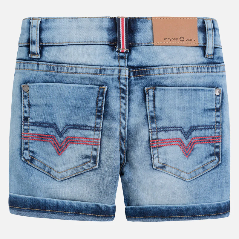 Light Denim Faded Shorts - Image 2