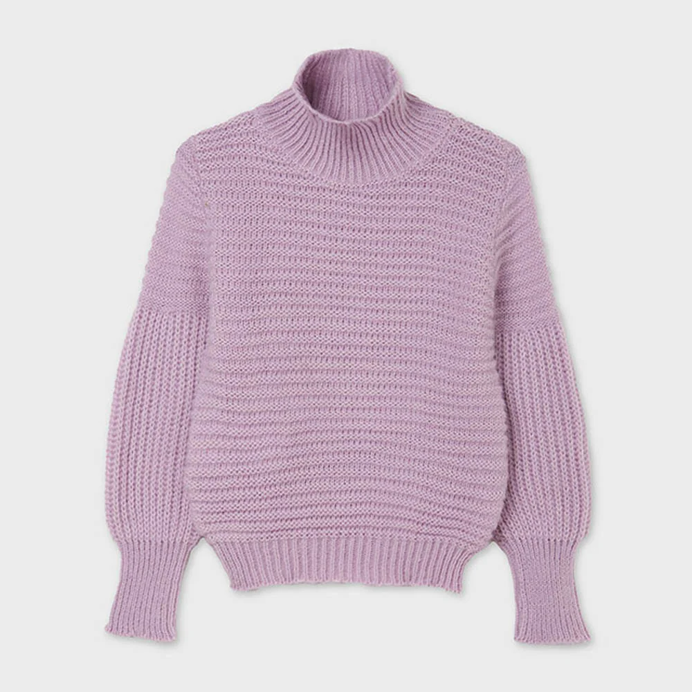 Lilac Perkins Collar Sweater - Image 2