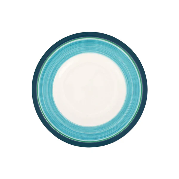 Lisbon Cobalt and Aqua Stripe Salad Plate