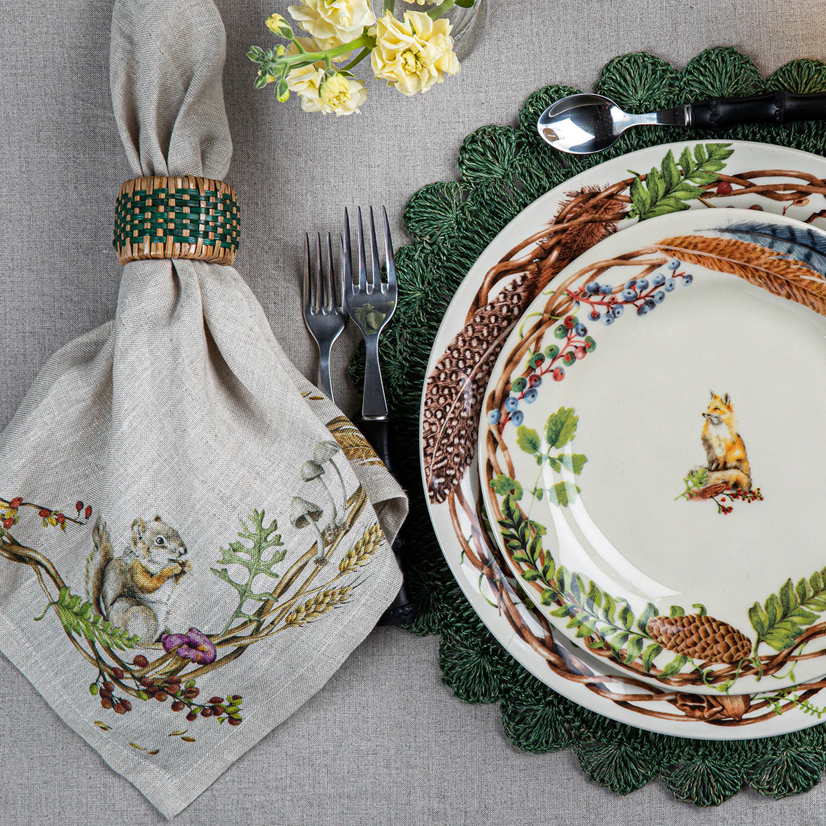 Macrame Placemat - Green - Image 2