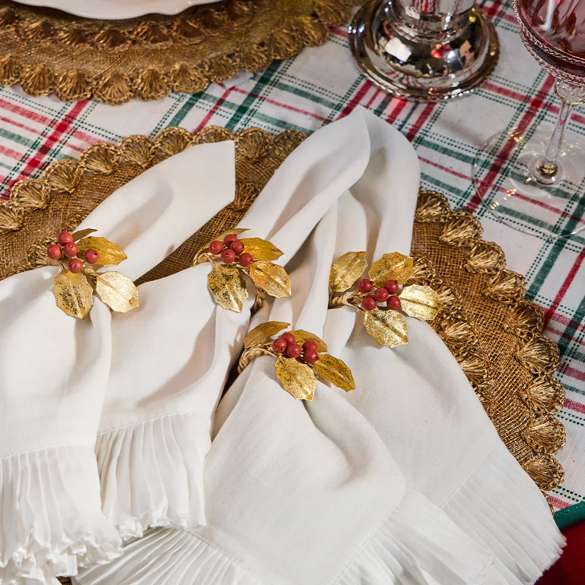 Mademoiselle Napkin Set/4 - White - Image 4